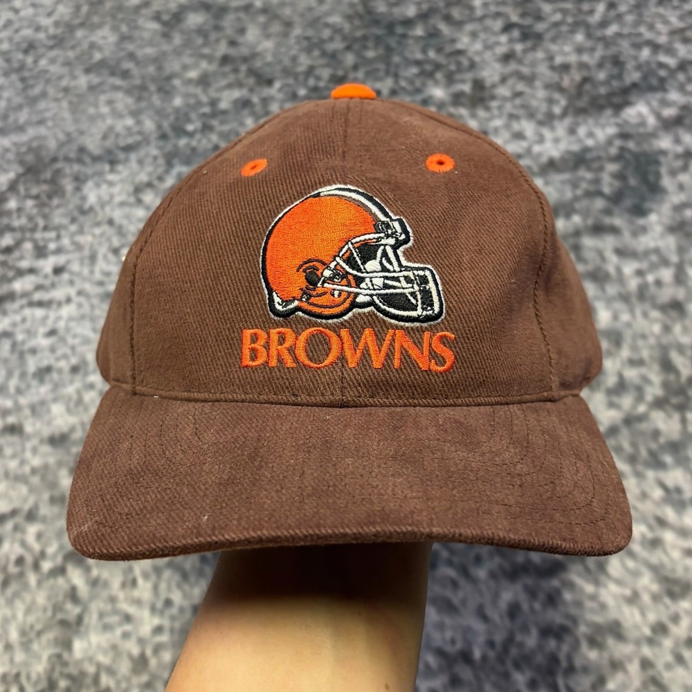 NWT VTG Cleveland Browns Hat Logo Athletic NFL 90s Adjustable Cap Brown Orange